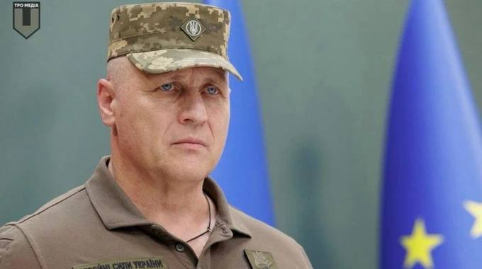 Командувач Сил територіальної оборони ЗСУ Ігор Плахута на тлі акцій протесту вис…