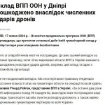 У Дніпрі внаслідок атаки дронів пошкоджено склад Всесвітньої продовольчої прогр…