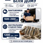 РОБОТА БІЛЯ ДОМУ ВАНТАЖНИКИ 1600–2000 грн/зміна Робота біля дому Різні райони м…