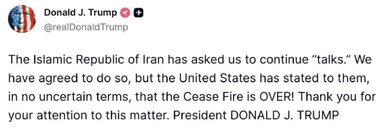 Трамп заявив, що Тегеран звернувся до Вашингтона з проханням продовжити перегов…